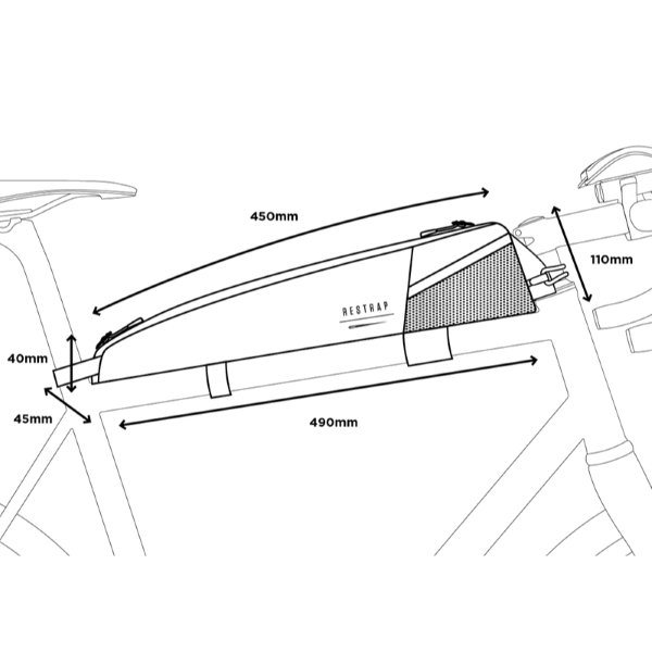RESTRAP - Race Top Tube Bag Long 2L