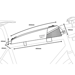 RESTRAP - Race Top Tube Bag Long 2L